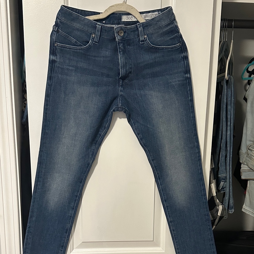 H&M Men's Faded Dark Blue Skinny Jeans